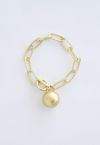 Golden Pearl Chain Bracelet