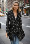 Prairie Grid Rabato Coat in Black