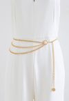 Golden Coin Multilayer Chain Belt