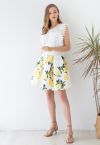 Lemon Tree Jacquard Pleated Skirt