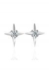 Crisscross Four Prong Moissanite Diamond Earrings