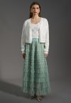 Swan Cloud Midi Skirt in Mint