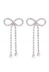 Full Diamond Bowknot Drop Earrings