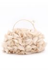 Elegant Creamy 3D Petal Clutch