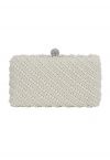 Square Shape Full Pearl Clutch