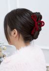 Irregular Bowknot Flocking Hair Clip