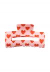 Hollow Out Cute Heart Hair Claw in Orange