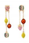 Multicolored Fruit Drop Earrings