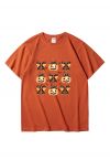 Wickedly Cute Pumpkin Bow Pattern T-Shirt