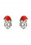 Santa Hat Rhinestone Earrings