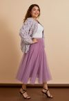 My Secret Garden Tulle Midi Skirt in Lilac