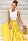 Timeless Favorite Chiffon Maxi Skirt in Mustard