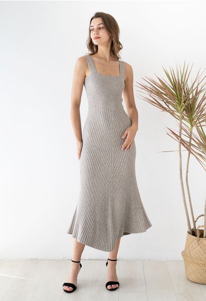 Slender Soft Knit Cami Dress in Linen