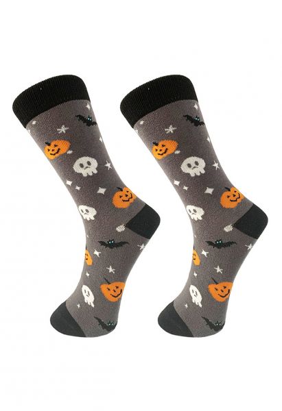 Pumpkin Ghost Crew Socks