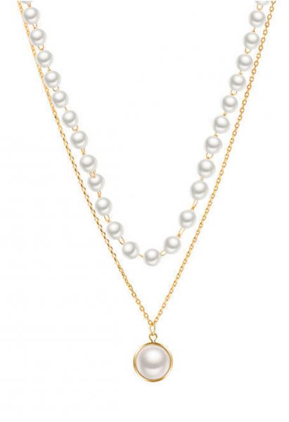 Pearl Double-Chain Necklace