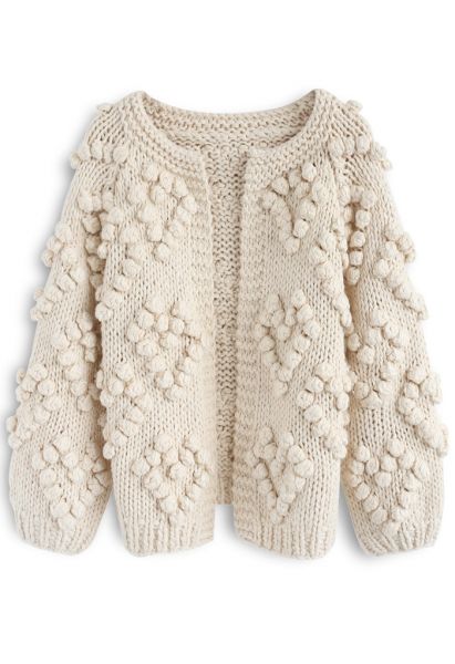 Knit Your Love Cardigan in Ivory 