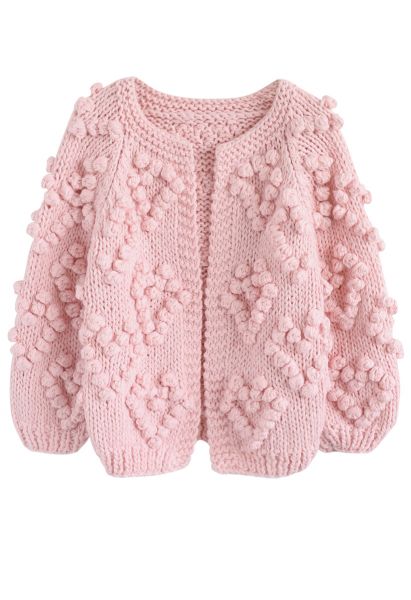 Knit Your Love Cardigan in Pink