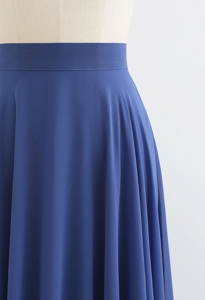 Timeless Favorite Chiffon Maxi Skirt in Dusty Blue