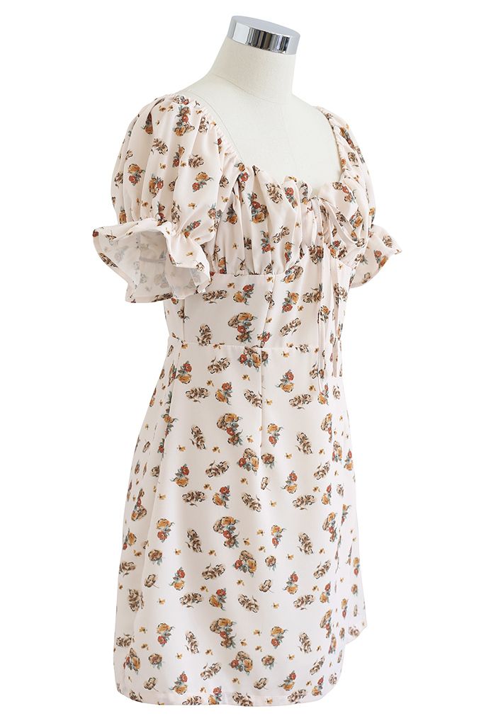 Sweet Floret Printed Mini Dress