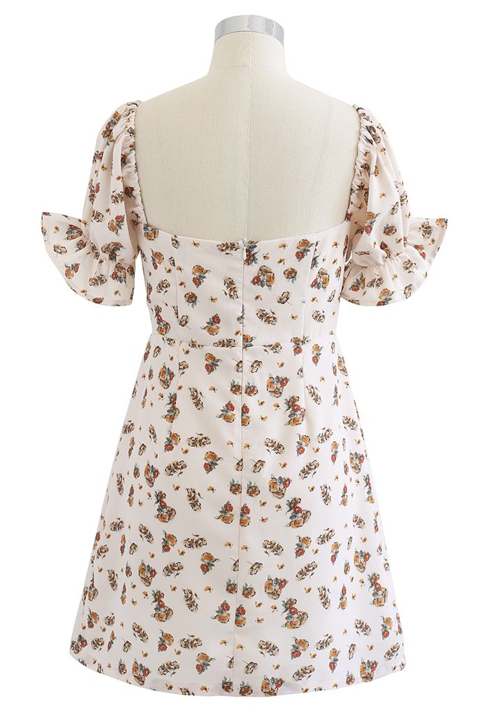 Sweet Floret Printed Mini Dress