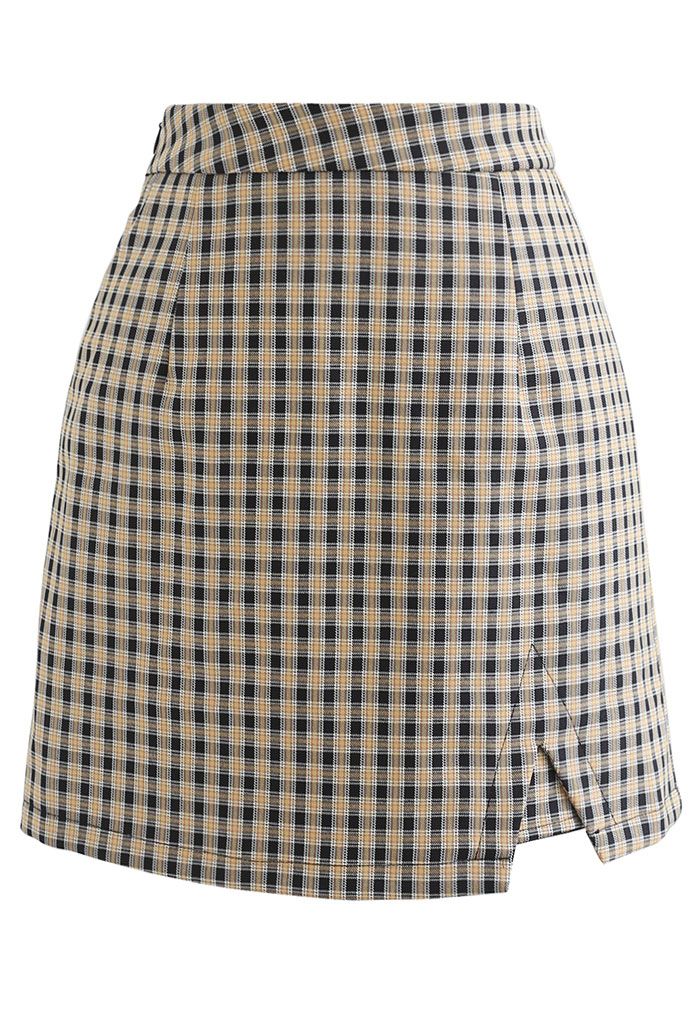 Classy Check Pattern Mini Bud Skirt