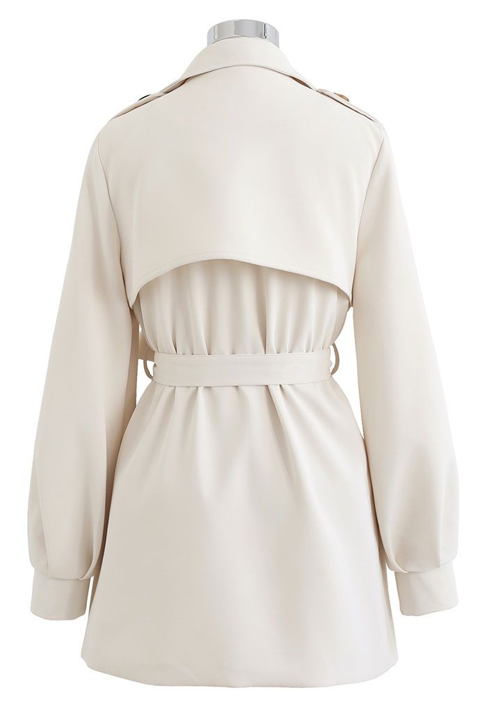 Original Double-Breasted Belted Coat in Ivory