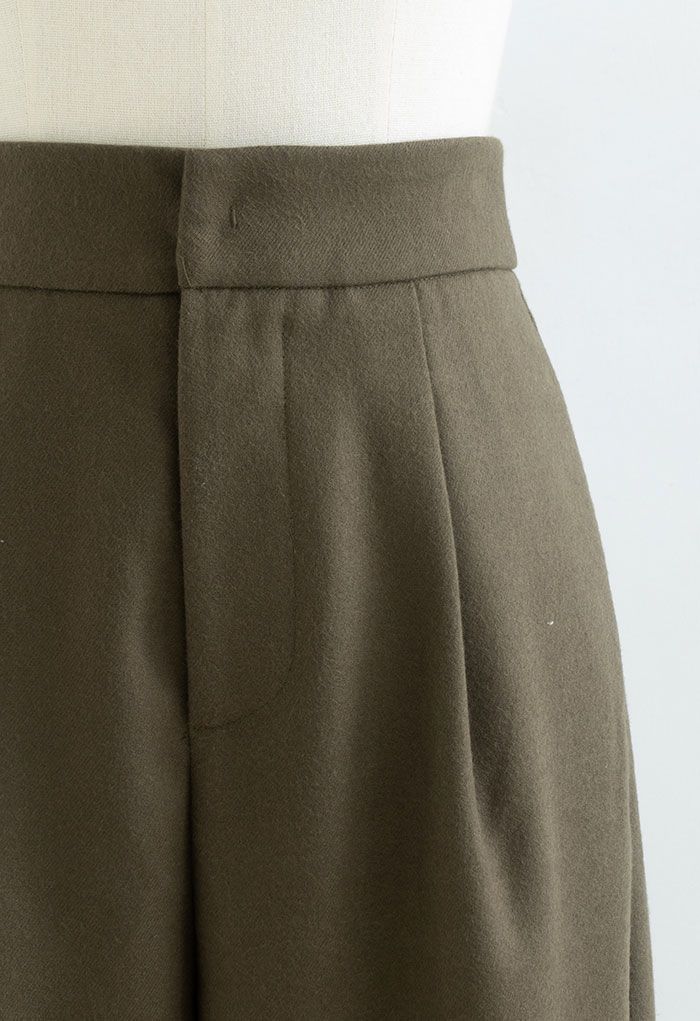 Soft Touch Straight-Leg Pants in Army Green
