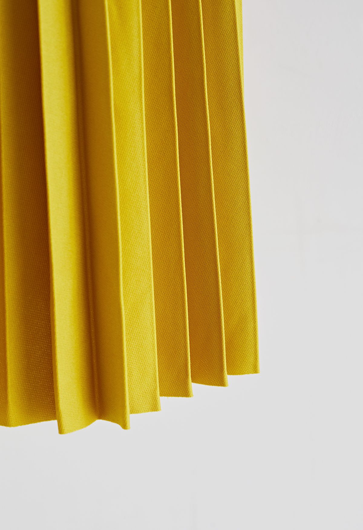 Simplicity Pleated Midi Skirt in Mustard