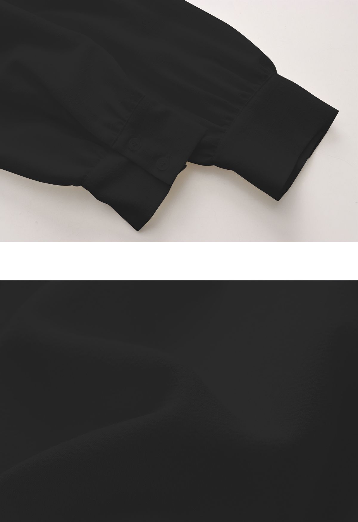 Romantic Ruffle Tie-Neck Chiffon Top in Black