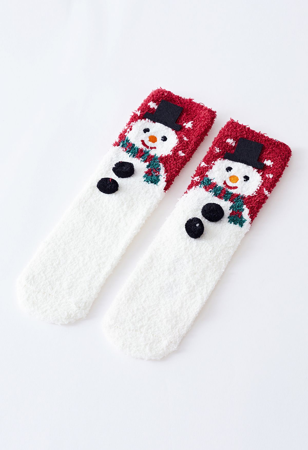 Santa Claus Fuzzy Crew Socks Gift Box 