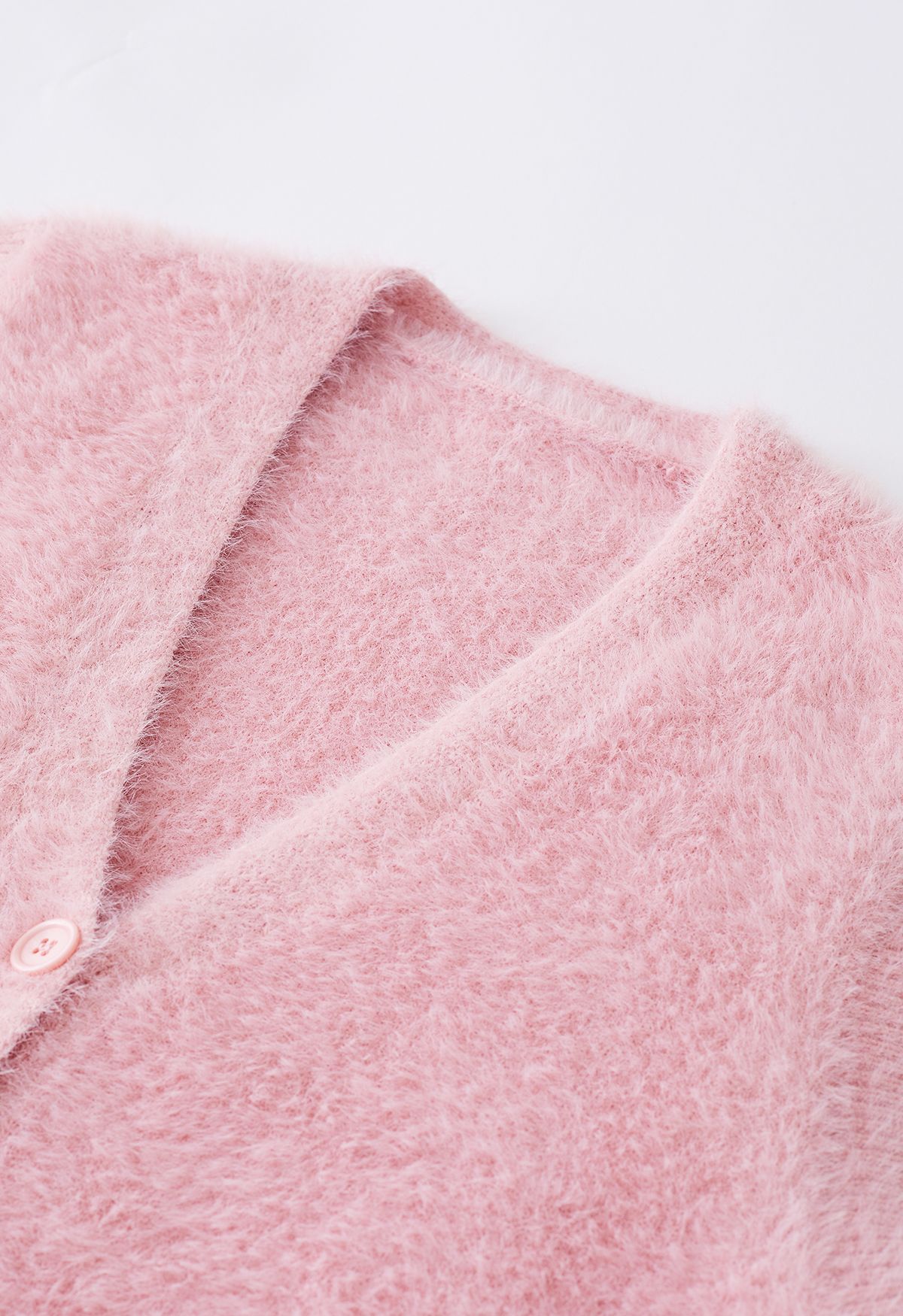 Fuzzy Soft Touch Button Down Vest in Pink