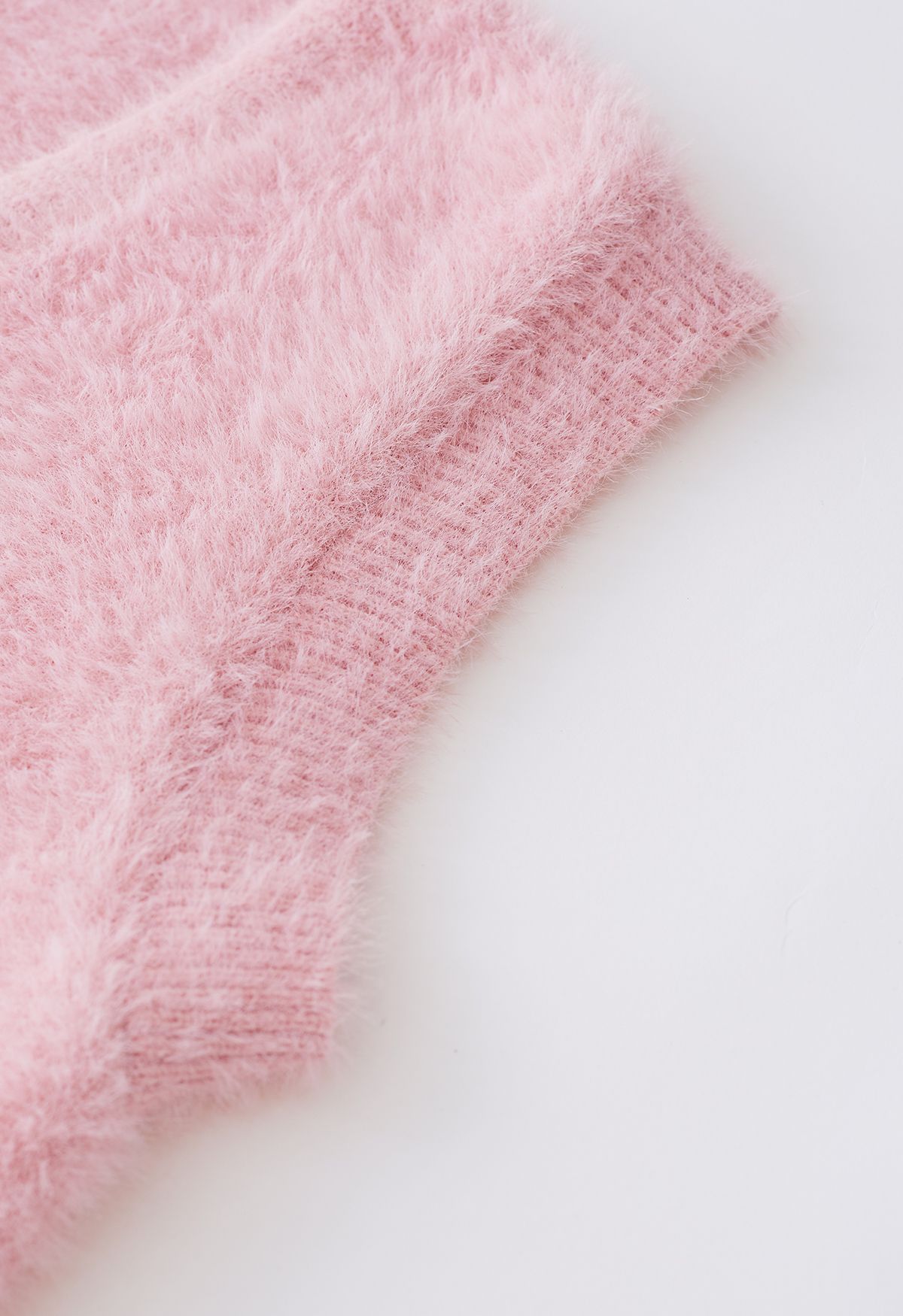 Fuzzy Soft Touch Button Down Vest in Pink