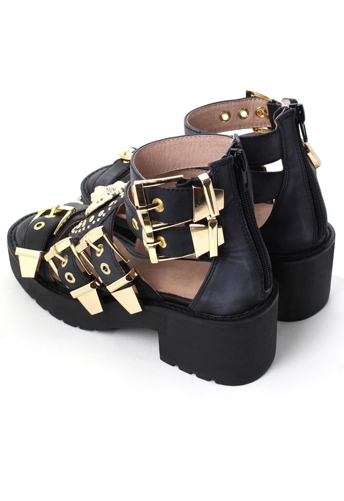 Golden Badge Strappy Sandels