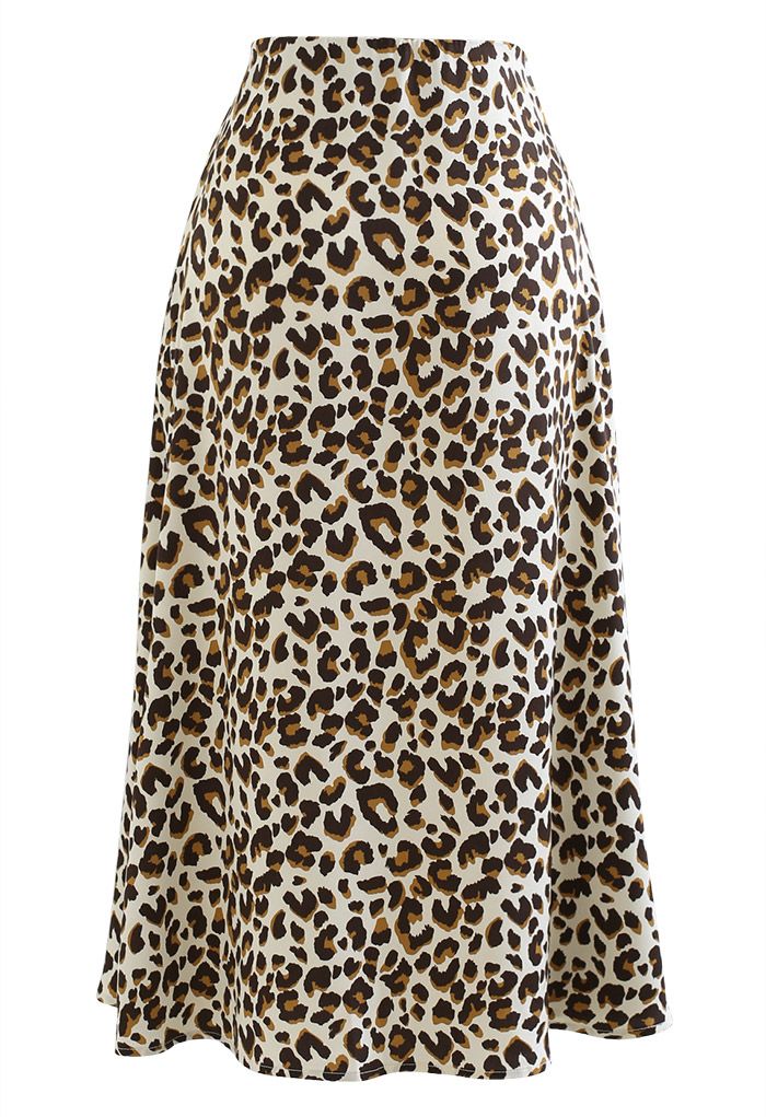 African Leopard Print Midi Skirt - Retro, Indie and Unique Fashion