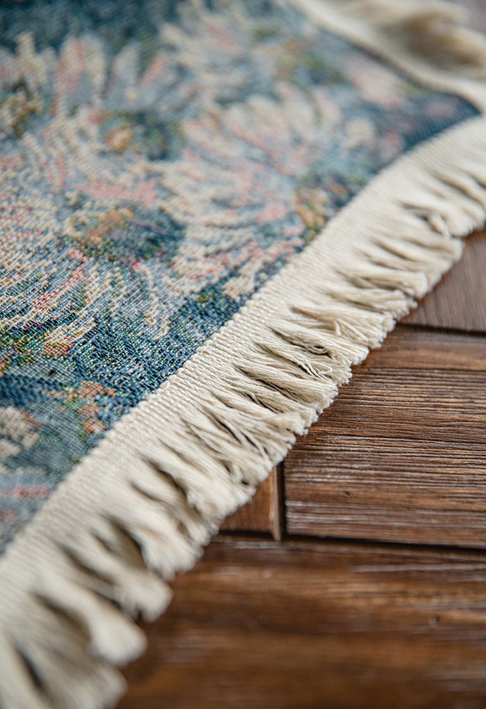 Marguerite Oil Painting Fringed Edge Table Runner