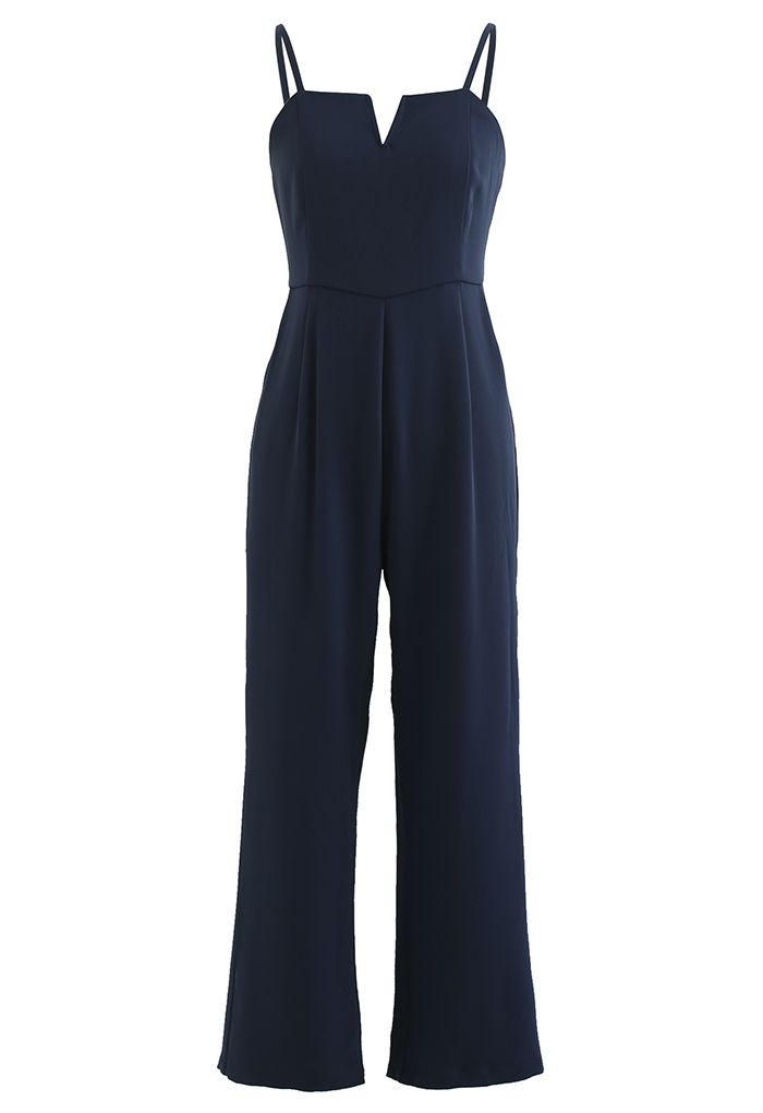 Eternal Neatness Cami Jumpsuit in Navy - Retro, Indie and Unique Fashion
