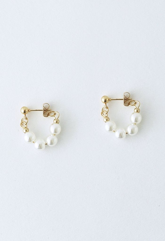 Elegant Pearl Edge Earrings