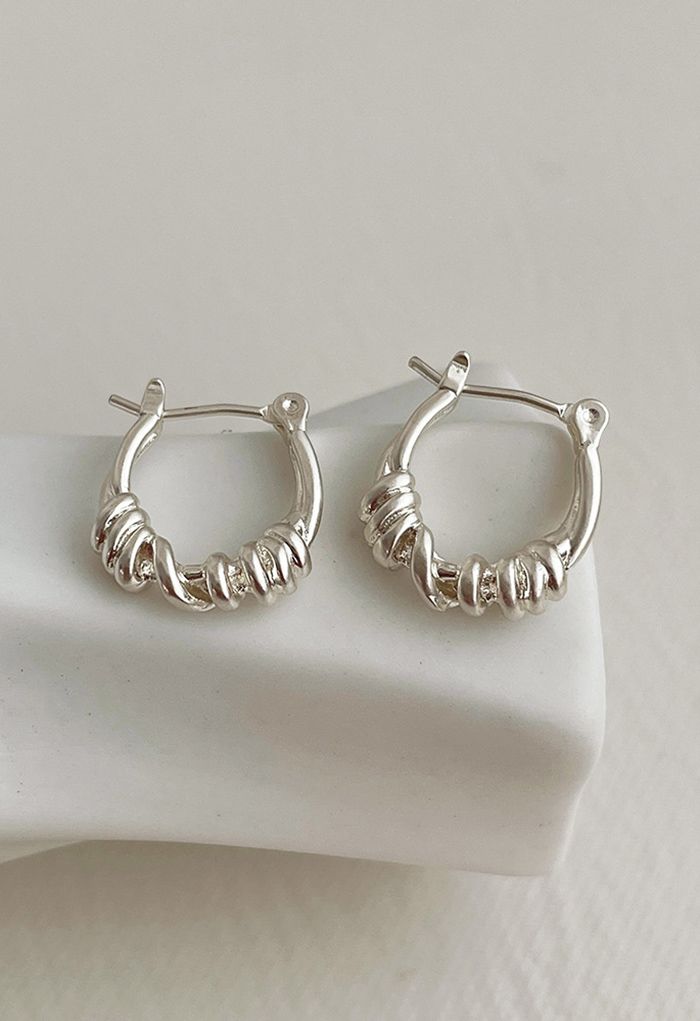 Round Shape Twined Earrings