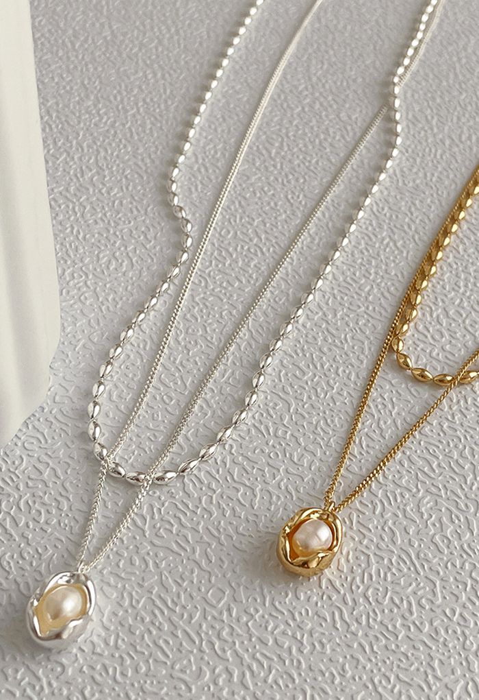 Double Chain Freshwater Pearl Necklace