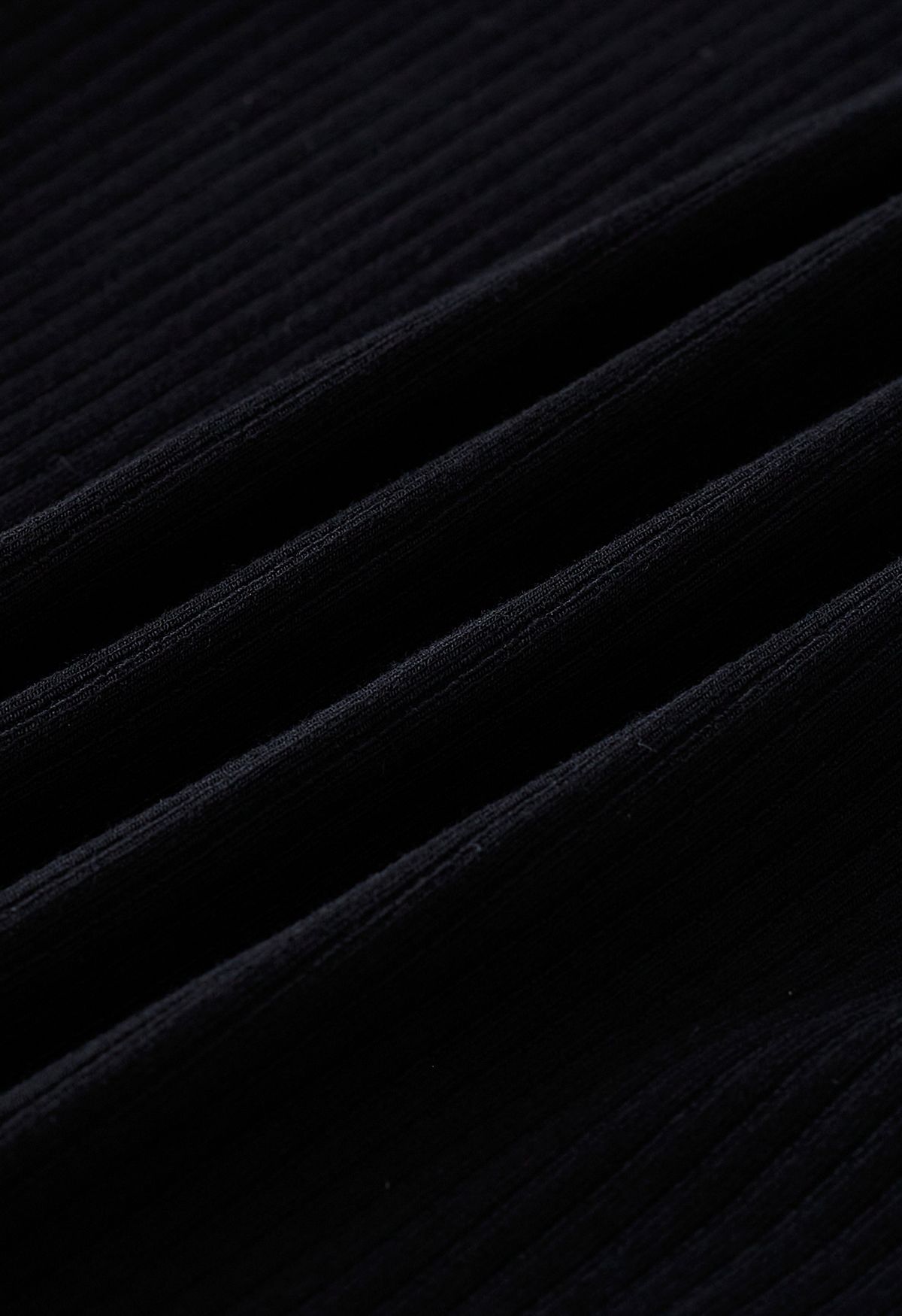Ruffle Shirred Tube Top and Cardigan Set in Black