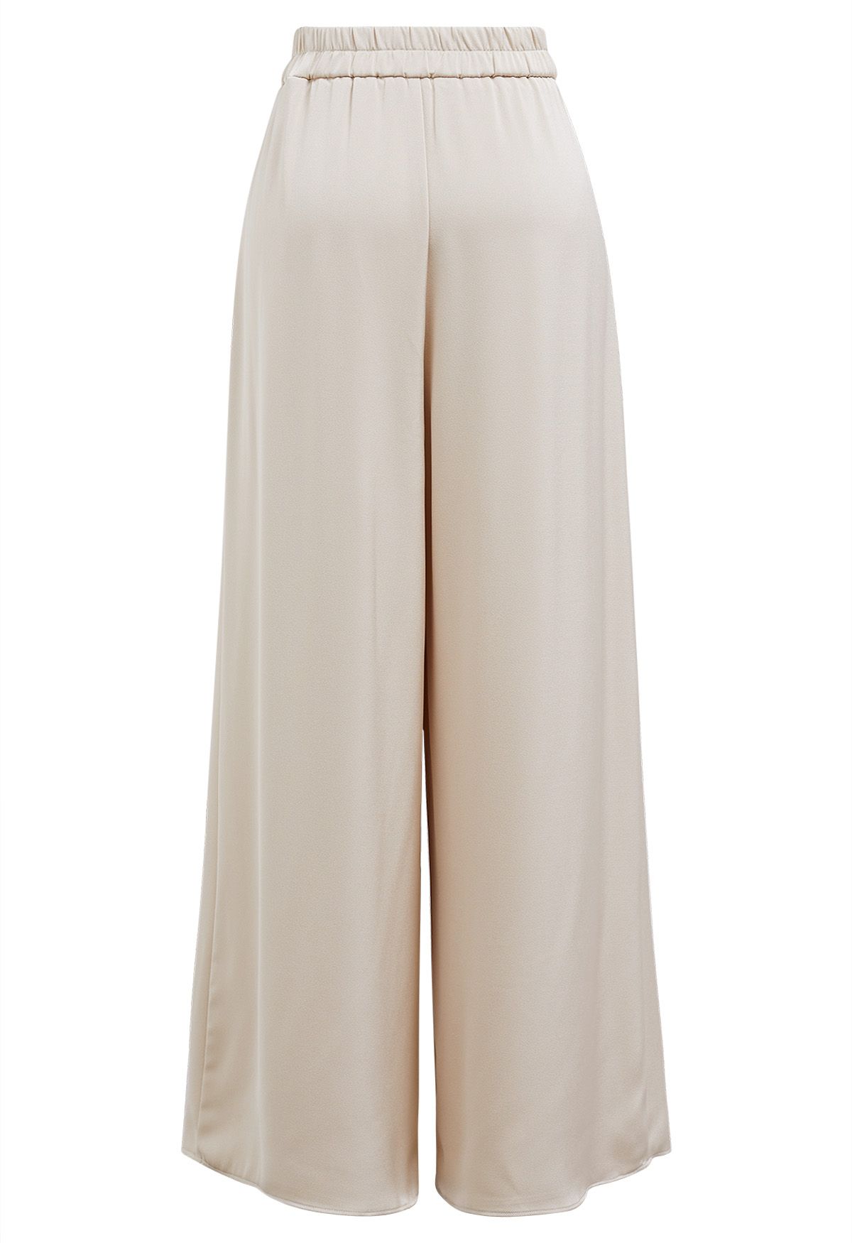 Fanciful Pleats Wide-Leg Pants in Champagne