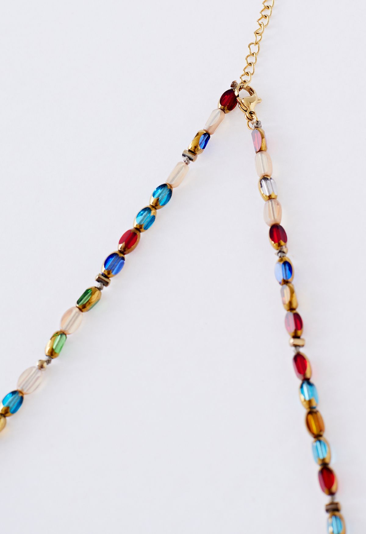 Vintage Colored Crystal Clavicle Necklace