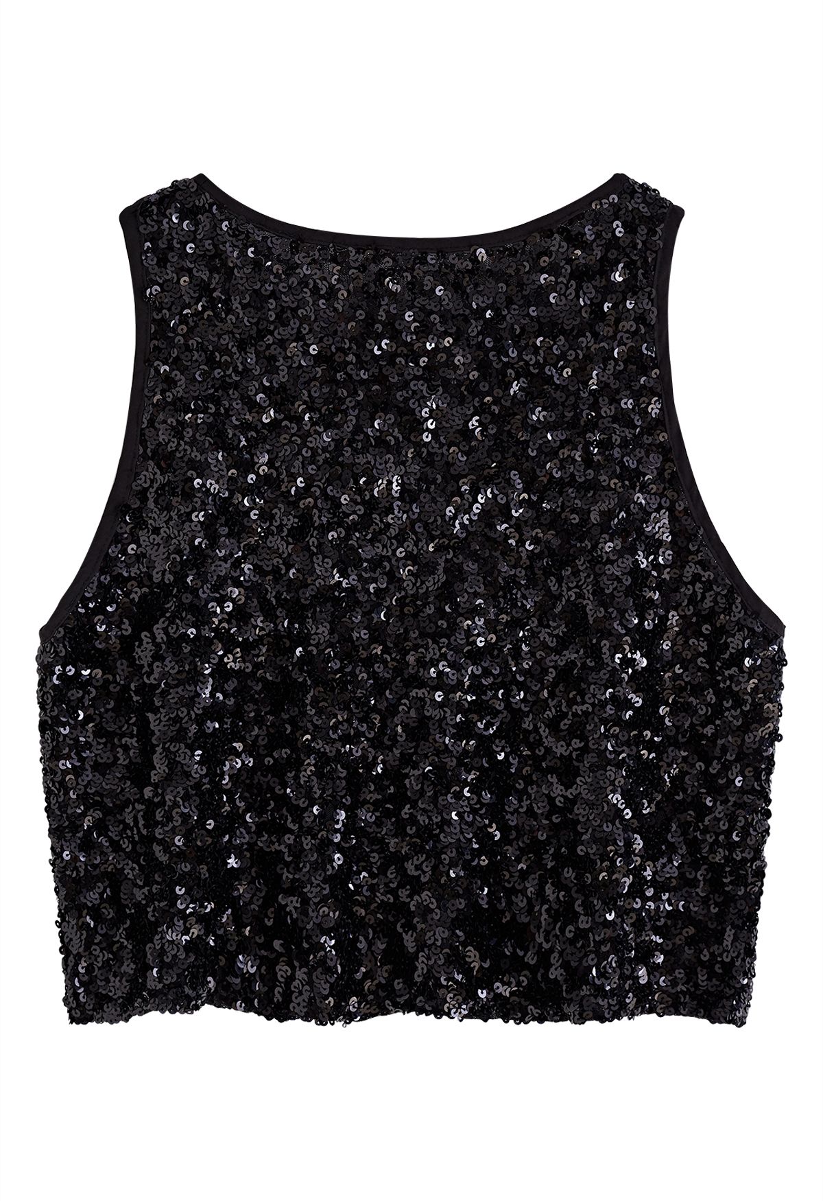 Ultra Sparkle Sequined Tank Top in Black