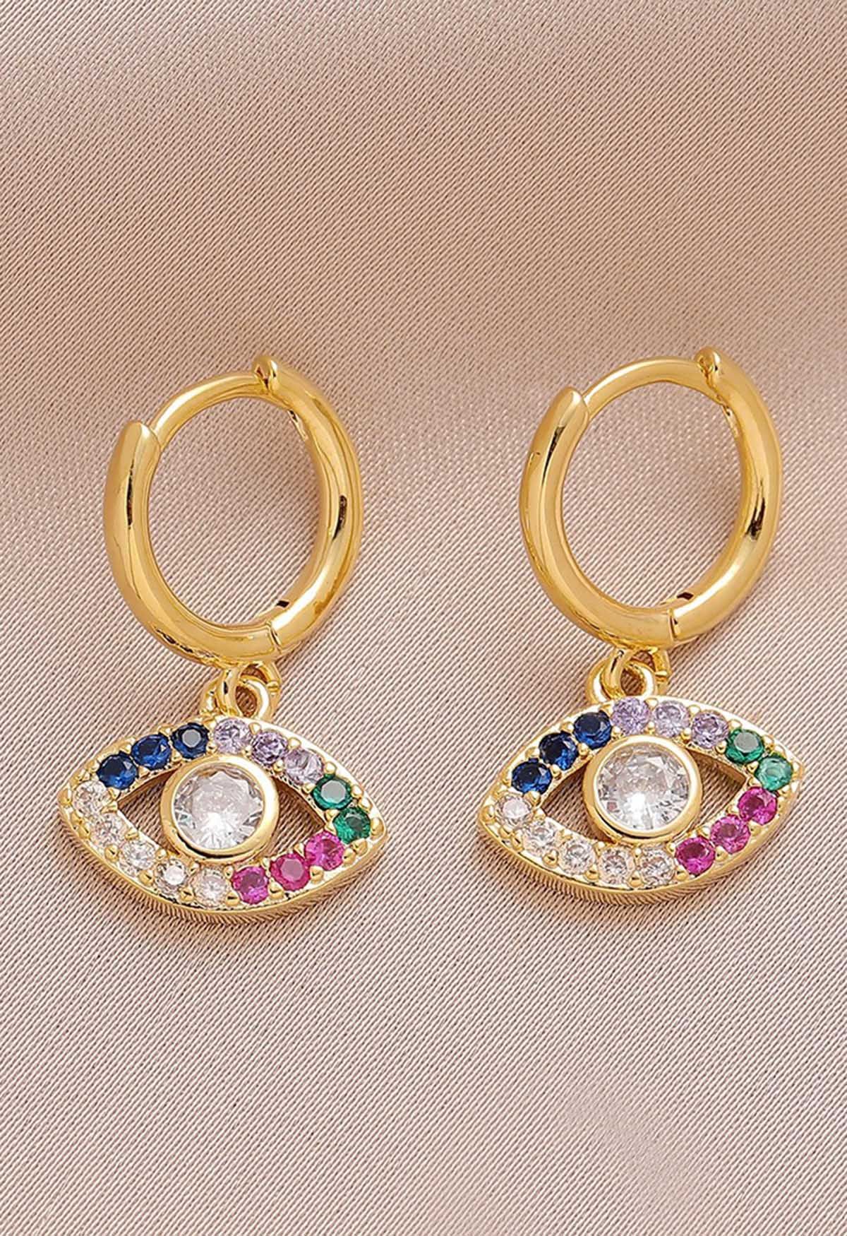 Devil Eye Multicolor Stone Earrings