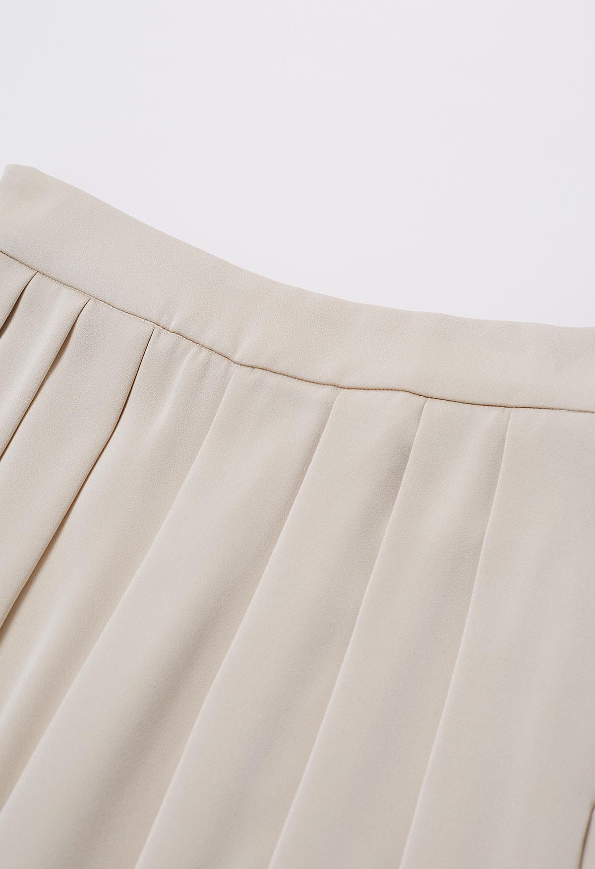 Fanciful Pleats Wide-Leg Pants in Champagne