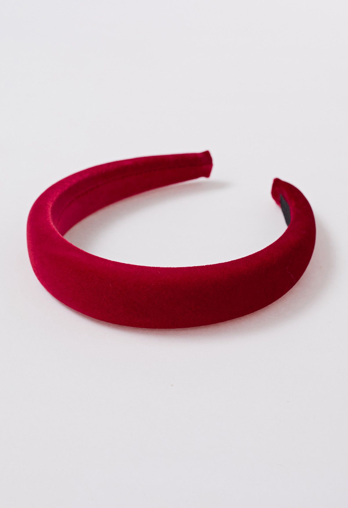 Sleeky Velvet Sponge Headband in Red