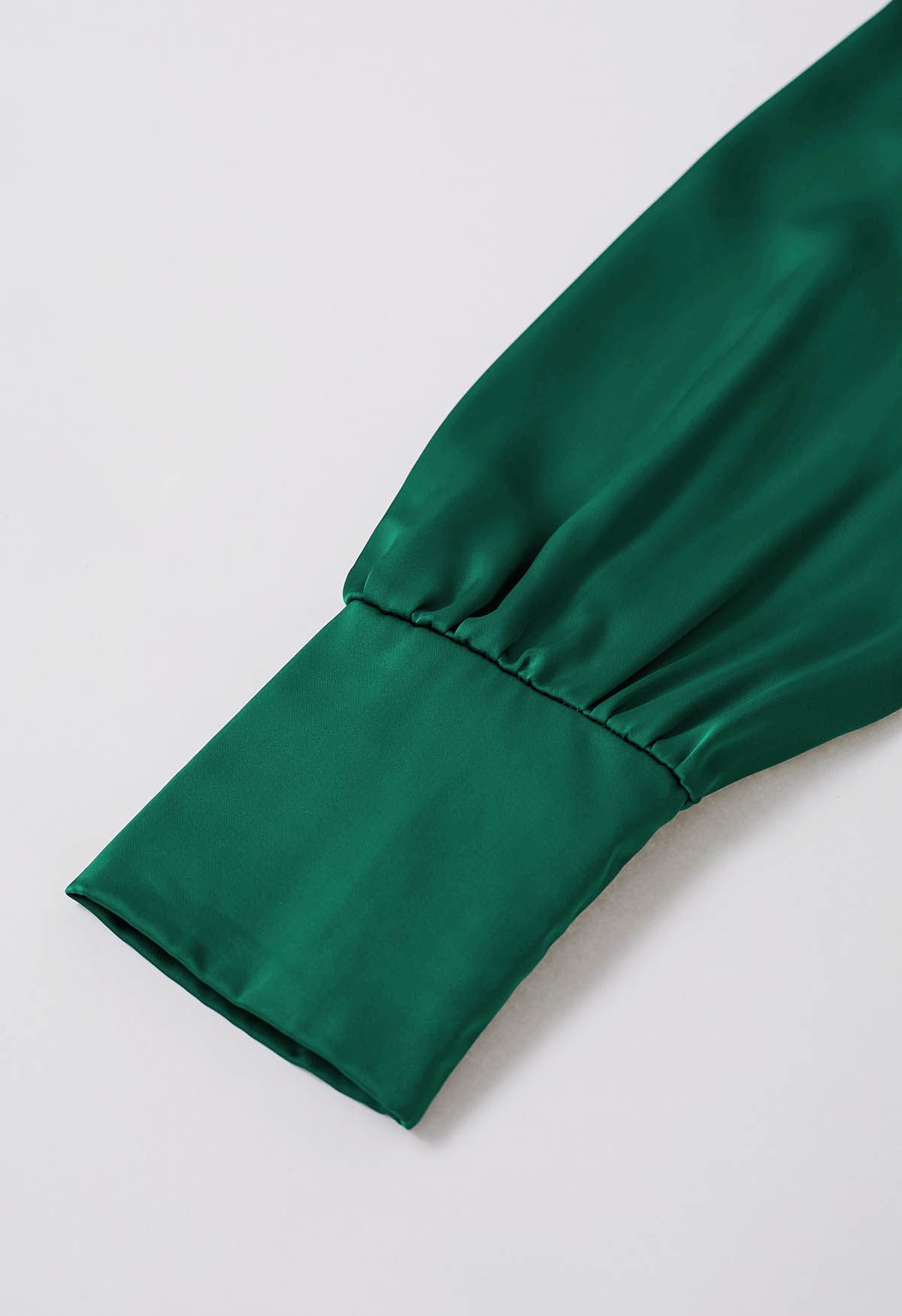 Shine Bright High Neck Tulle Maxi Dress in Emerald