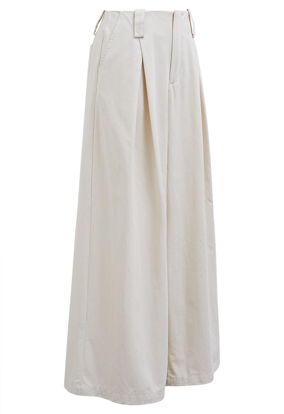 Comfortable Cotton Wide-Leg Pants in Ivory