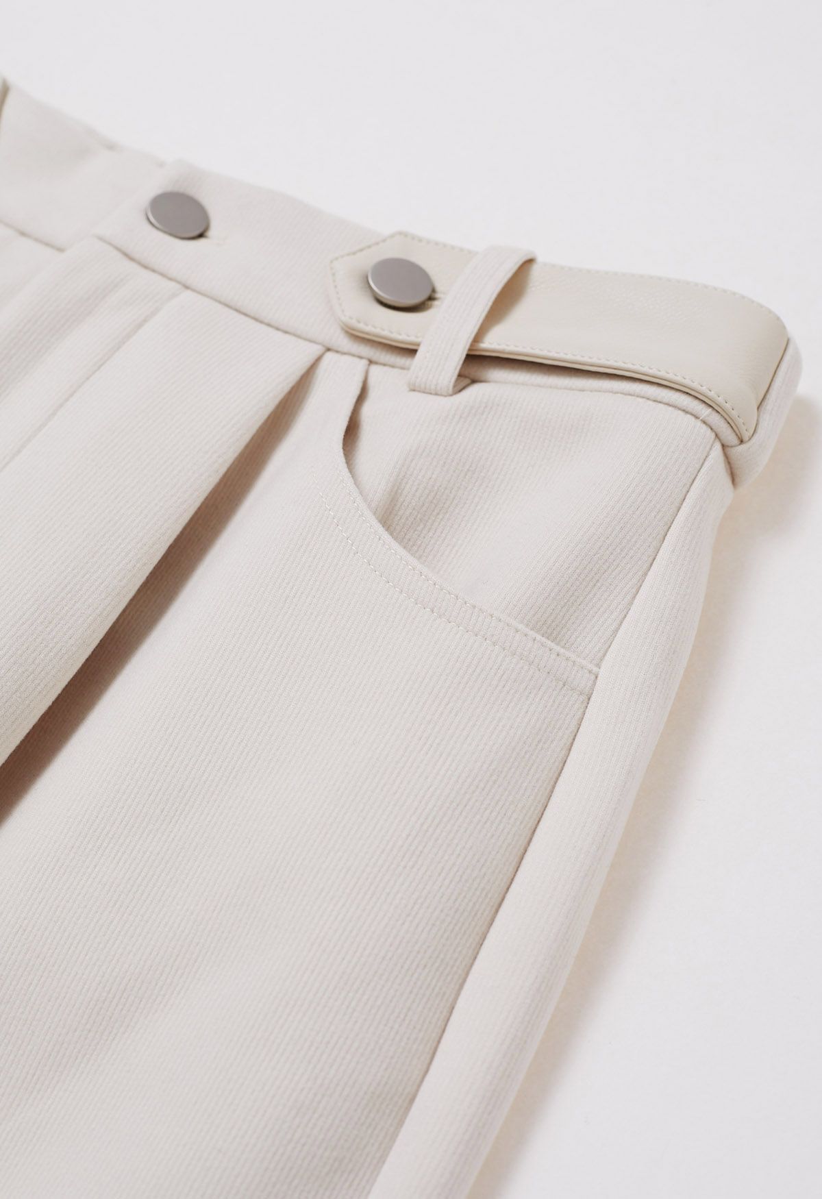 Straight-Leg Soft Touch Pants in Ivory