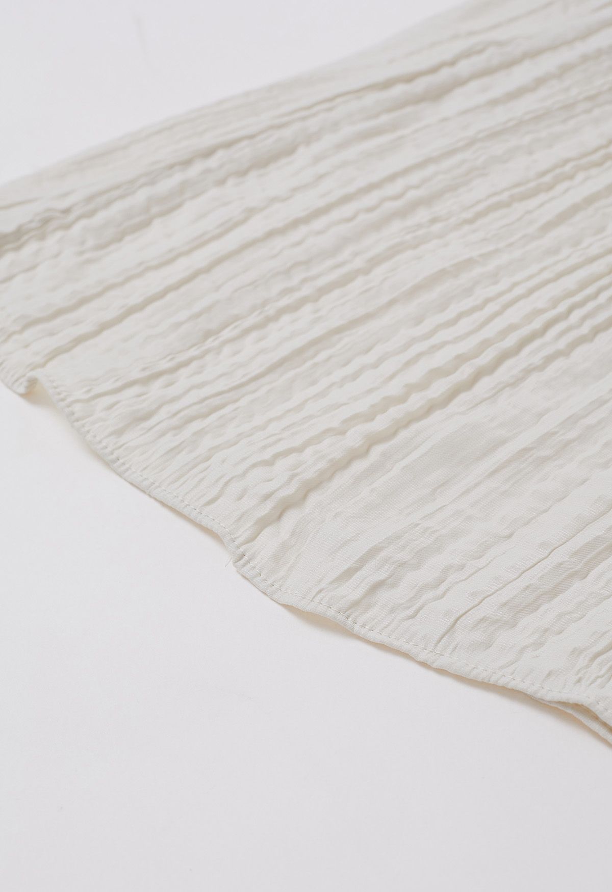 Fake Two-Piece Spliced Midi Dress in Ivory
